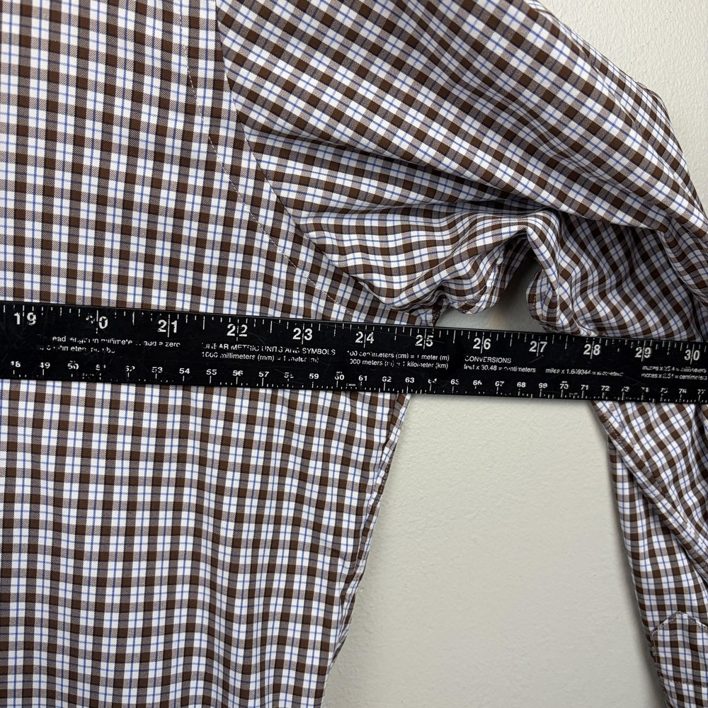 Ralph Lauren Shirt Mens‎ Large Brown Check Stretch Button Down Long Sleeve - Picture 6 of 9